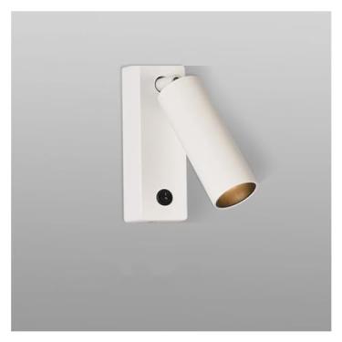 Imagem de Luminária de parede de teto LED 3W estilo moderno dobrável rotativo para casa quarto cabeceira sala de estar leitura arandela, luminária pendente de teto LED, branca