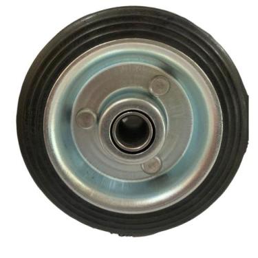 Imagem de Roda 312 Maciça Borracha 3pol 40kg Eixo 12mm P/ Rodízio - AJAX