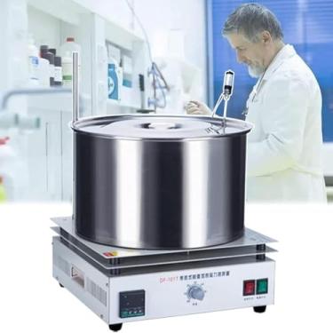 Imagem de Panela De Aquecimento De Agitação Magnética De Laboratório, Placa De Aquecimento De Agitador Magnético De 15l Com Sensor De Temperatura E Suporte De Suporte