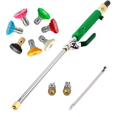 Imagem de LiuSj JUnSt Pistola de lavadora de pressão, com extensão de varinha de substituição, 7 pontas de bocal de alta pressão para lavadora de carro, spray de lavadora de carro, ferramentas de lavagem de