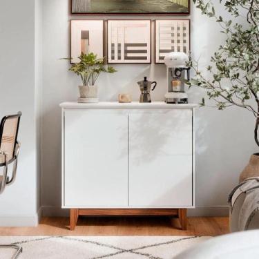 Imagem de Aparador buffet balcão 2 com gaveta portas branco - Mais de Casa