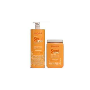 Imagem de Glatten Semi di Lino Shampoo 1 L e Máscara 1 KG