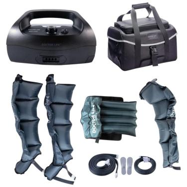 Imagem de Massageador Elétrico de Compressão para Pernas, Pés, Cintura e Braços, Bivolt, DOCTOR LIFE SP 1000, Cinza