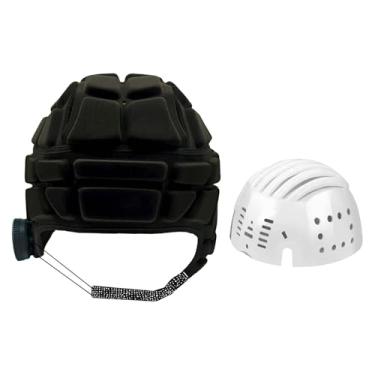 Imagem de KiBcsLic Protetor de cabeça para capacete de futebol americano ajustável e confortável para capacete de rúgbi, para skate, patinação, hóquei e luta livre