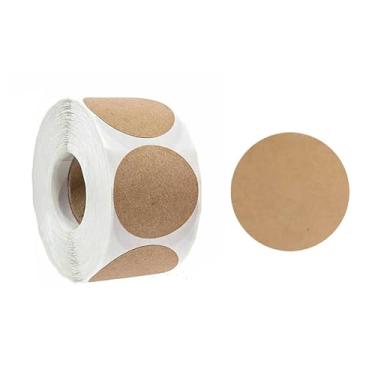Imagem de 500 peças 1,5 polegadas/38 mm fita adesiva redonda de papel kraft para embalagem de artesanato, etiquetas de panificação, decorações de presente, cadernos de álbuns de recortes, selos de envelope