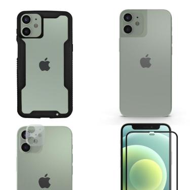 Imagem de Película Defender Glass + Câmera + Nano Traseira + Capa Dual Shock Para Iphone 12 Mini - Gshield