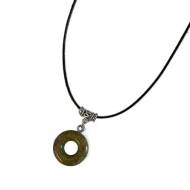 Imagem de Colar empilhável, presente de aniversário, joias femininas, círculo de camada dupla, corrente vintage étnica requintada redonda, round pendant, Liga de aço, Sem Pedra Preciosa