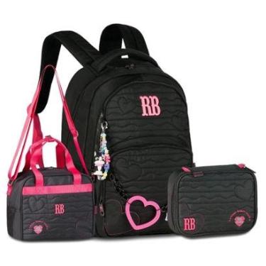 Imagem de Kit Rebecca Bonbon Mochila Escolar com Lancheira e Estojo Box-Feminino