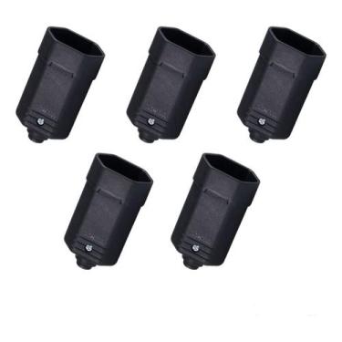 Imagem de Kit 5 Plug 2p+t 10a 250v Pb Fêmea Preto Margirius