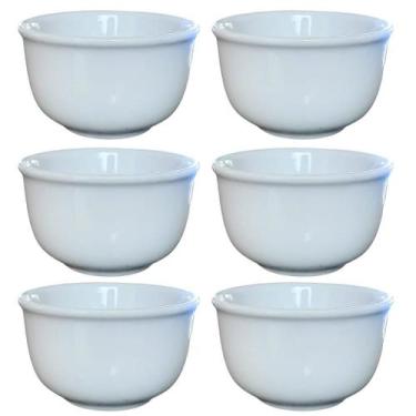 Imagem de Jogo de 6 Cumbucas de Porcelana Branca de 200ml - Kit Completo - Antil