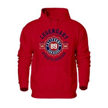 Imagem de Blusa Moletom Canguru Casaco de Frio Estampado Athletic Division 50% Algodão 50% Poliéster