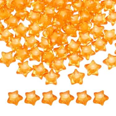 Imagem de Generic 250 peças de contas de estrela de acrílico, 11 mm em forma de estrela, pônei, espaçador, contas soltas para pulseira da amizade, colar, joias, artesanato, bricolage, decoração de festa