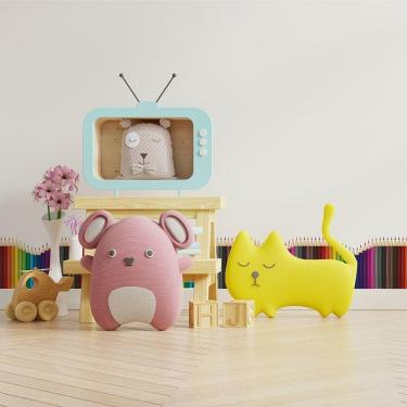 Imagem de Adesivo De Parede Decorativo Infantil Lápis Coloridos