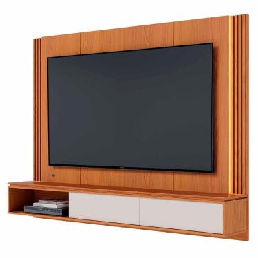 Imagem de Painel TV 75 Polegadas E Bancada Suspensa Trento Freijó Off White C05 - Mpozenato