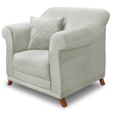 Imagem de Poltrona Decorativa Retro Polo Com Almofada Veludo 2223 Ezz 2223
