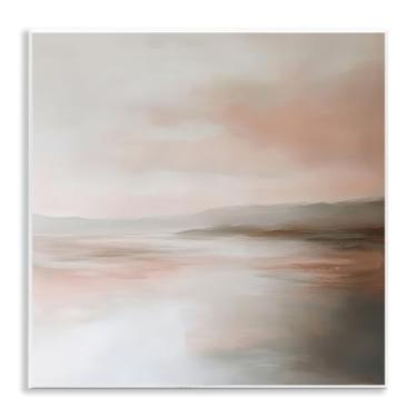 Imagem de Stupell Industries Arte abstrata de placa de parede de paisagem silenciosa, design por Petal Prints Design, 12 x 12