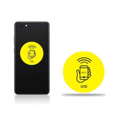 Imagem de Chaveiro inteligente de clone regravável UID de 13,56 MHz, adesivo em branco RFID para chave de controle de acesso compatível com MIFARE Classic 1K (2 peças)