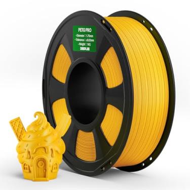 Imagem de DEEPLEE Filamento PETG PRO 1,75 mm amarelo 1 kg, filamentos de impressora 3D PETG de 1,75 mm maior resistência e resistência ao clima, adequado para a maioria das impressoras 3D FDM
