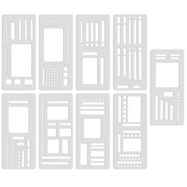 Imagem de Yuomeaz 9 peças de modelo de registro flexível feito à mão, estênceis de diário para diário, modelos de estênceis reutilizáveis para agenda, listas de verificação, álbuns, artesanato DIY