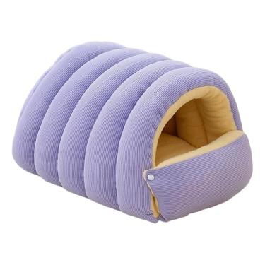 Imagem de ShengQuanHao Toca para Gatos, Casinha para Animais de Estimação, Abrigo Macio E Seguro, Quente de Inverno para Gatos, Casa para Gatos Dormirem, para Ga, Roxo S