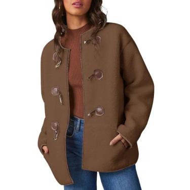 Imagem de Casaco Dokotoo Feminino Moda Outono Inverno Faux Shearling Brown