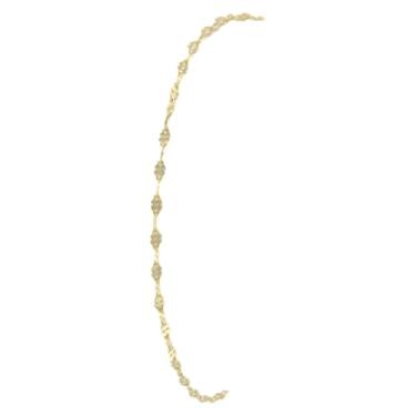 Imagem de Pulseira Feminina Mini Coffee Ouro 18k 750 19 Cm 19 Cm 22 Cm Dourado