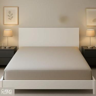 Imagem de Lençol Casal Colchão Malha 100% Algodão C/Elástico, 150 Gr, Antialérgico Chumbo