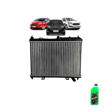 Imagem de Kit Radiador Ford Fiesta 1.5 1.6 2013 a 2016 + Aditivo Radiador Paraflu Verde