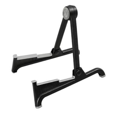Imagem de Dynwave Suporte dobrável para guitarra, suporte para instrumentos de corda, pés de borracha, de chão em formato de a, Preto E Cinza