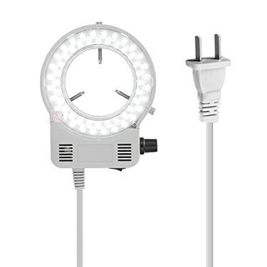 Imagem de Lâmpada de Microscópio Redonda LED com Brilho Ajustável para Câmera