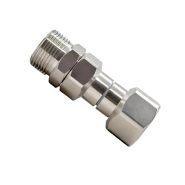 Imagem de Adaptador giratório para lavadora de pressão Flylock, métrico M22 14 mm macho para fêmea M22, aço inoxidável, 5000 PSI