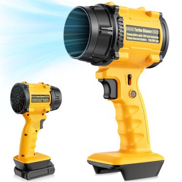 Imagem de Soprador de folhas sem fio compatível com bateria DeWalt 20V MAX, mini soprador portátil com potência de 125 MPH 430 CFM, soprador de ar leve para garagem, gramado e uso doméstico (bateria não