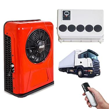 Imagem de RVpligo12V Ar condicionado elétrico universal, unidade de refrigeração A/C para trailer, caminhão, ônibus, trator etc. (vermelho)