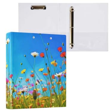 Imagem de Pasta de flores silvestres para pintura e prancheta, organizador de fichário para escola e escritório, 1 pacote