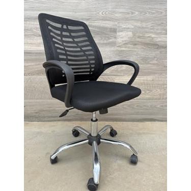 Imagem de Cadeira de Escritório Ergonômica OC-620, Mesh Respirável, Base Cromada com Rodízios, Ajuste de Altura