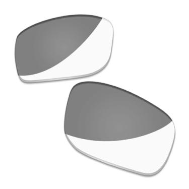 Imagem de LenzProse Lentes de reposição polarizadas de 1,5 mm para óculos de sol Oakley Gibston XL OO9470 62 mm, antiarranhões | Ajuste perfeito, Claro a preto fotocromático não polarizado - 1,5 mm, 62mm