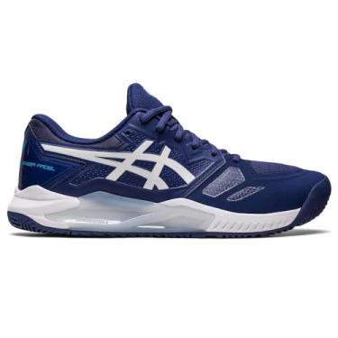 Imagem de ASICS Tênis masculino Gel-Challenger 13 Clay, Azul índigo e branco, 44