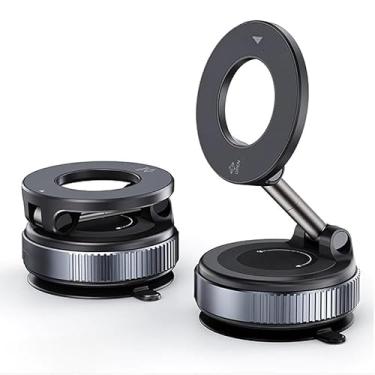 Imagem de Suporte Magnético Para Telefone Carro MagSafe-360 ° Giratório De Sucção A Vácuo Dobrável E Ajustável