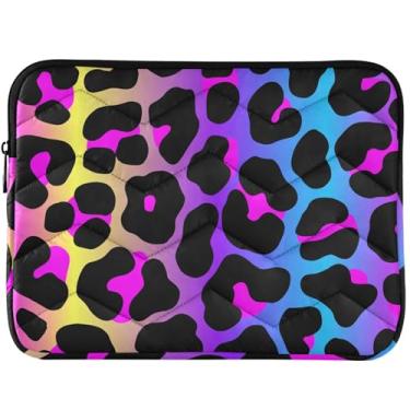 Imagem de Capa para notebook com estampa de leopardo e animal colorido para MacBook Pro de 13 polegadas, universal, 13 a 14 polegadas