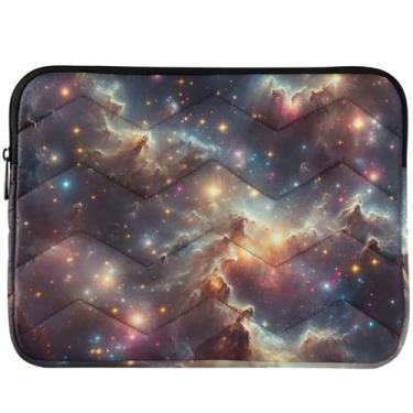 Imagem de Capa para laptop Space Sparkle fofa com glitter, capa para notebook universal, 13 a 14 polegadas, linda para Macbook Air, capa de 13 polegadas