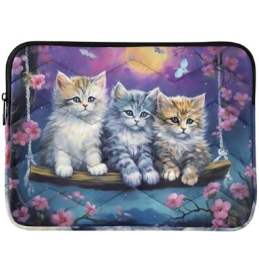 Imagem de Capa para laptop de família de gatos fofos para Macbook Pro capa de laptop 14 polegadas capa para notebook universal 13-14 polegadas