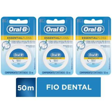 Imagem de Fio Dental Oral-B Essential Floss 50m Com 3 Unidades