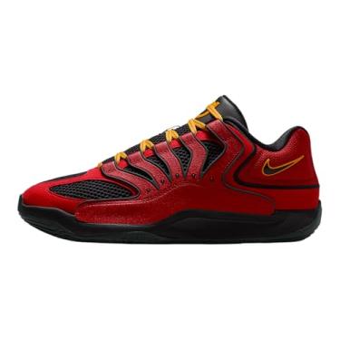 Imagem de Nike KD 18 Tênis de basquete masculino, Vermelho fogo/Amarillo/University Gold/Black, 37