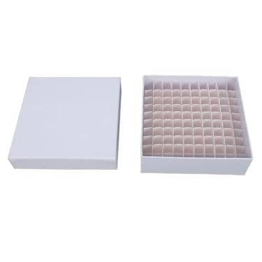 Imagem de Pssopp Caixa Criogênica de Papelão, Caixa de Armazenamento de Microtubos à Prova de água e Gelo Com Inserção de 100 Lugares para Microtubos de Centrífuga de 1,5-2,0 Ml