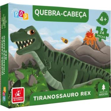 Imagem de QUEBRA-CABEÇA de Madeira Tiranossauro REX 24 Peças - TK Shopping