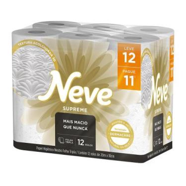 Imagem de Papel Higiênico Neve Supreme Folha Tripla Leve 12 Pague 11