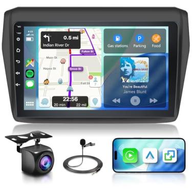 Imagem de Estéreo automotivo para Suzuki Swift (2017-2020) 2 GB + 64 GB tela sensível ao toque de 9 polegadas Android rádio automotivo sem fio CarPlay Android Auto FM BT WiFi