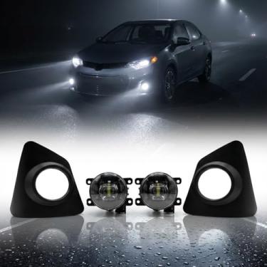 Imagem de OKSIWA Farol de neblina LED para Toyota Corolla S SE 2014 2015 2016, substituição do conjunto da lâmpada de neblina, IP67 impermeável, lente transparente, inclui fiação de neblina