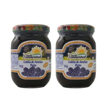 Imagem de Kit com 2 Potes de Geleia Extra De Ameixa Preta 310g - Fazenda Sonnenh