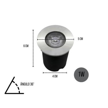 Imagem de Kit 10 Balizadores Spot Led Smd Em Pvc De 1W Branco Quente